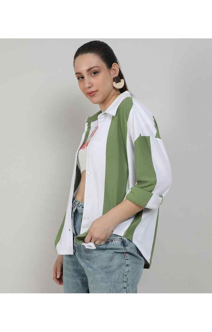 Women's Multicolor Striped Casual Shirts