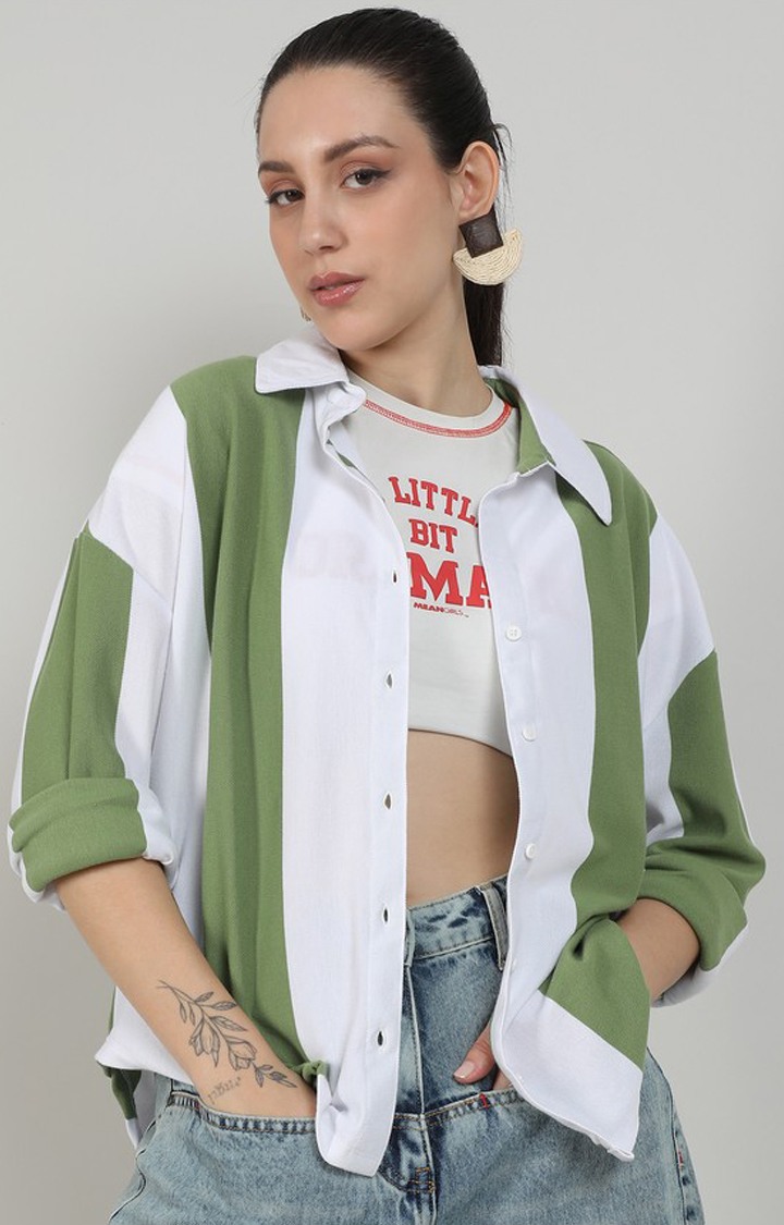 Women's Multicolor Striped Casual Shirts