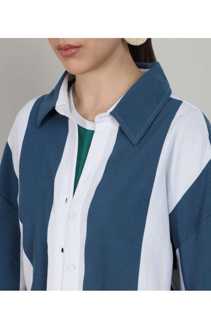 Women's Multicolor Striped Casual Shirts