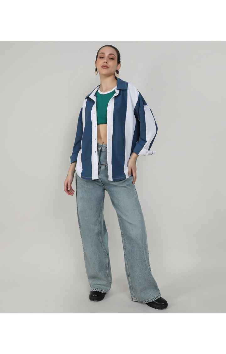 Women's Multicolor Striped Casual Shirts
