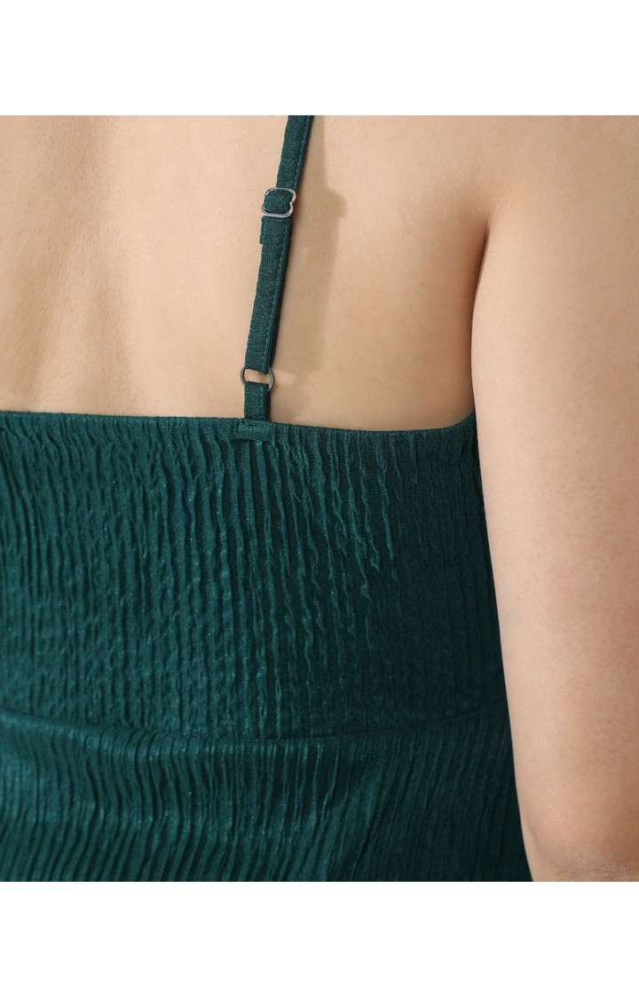 Women's Green Solid Tops
