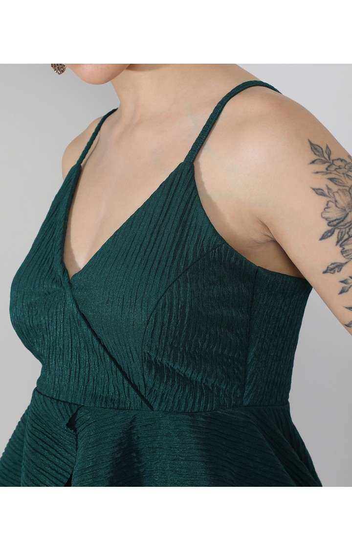 Women's Green Solid Tops