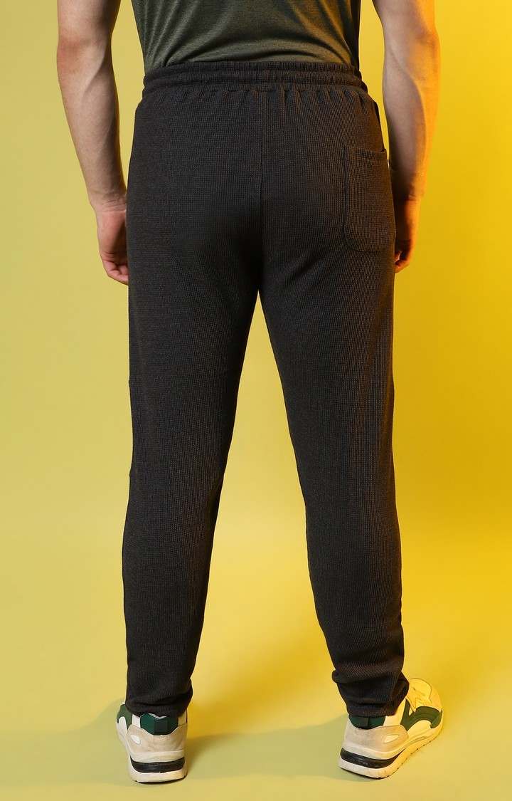 Men's Charcoal Solid Trackpant