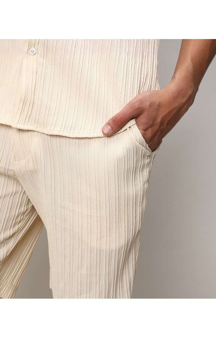 Men's Yellow Solid Co-ords