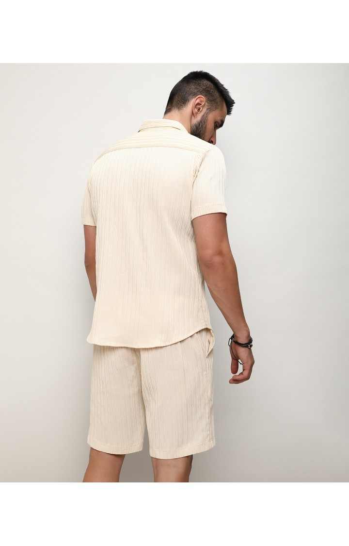 Men's Yellow Solid Co-ords