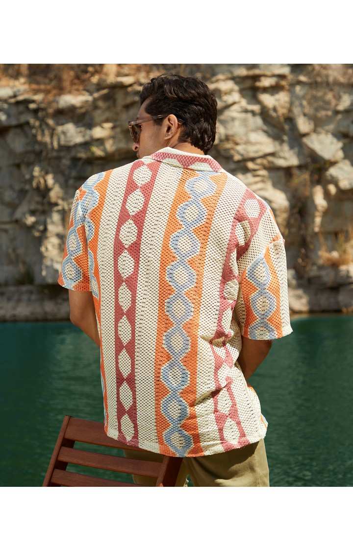 Men's Multicolor Printed Oversized Shirts