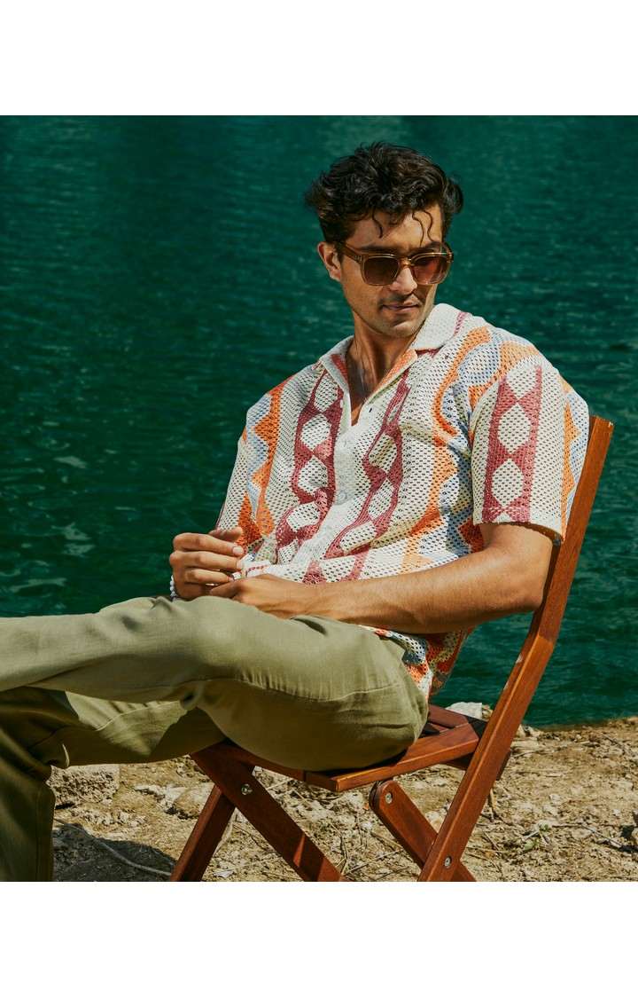 Men's Multicolor Printed Oversized Shirts
