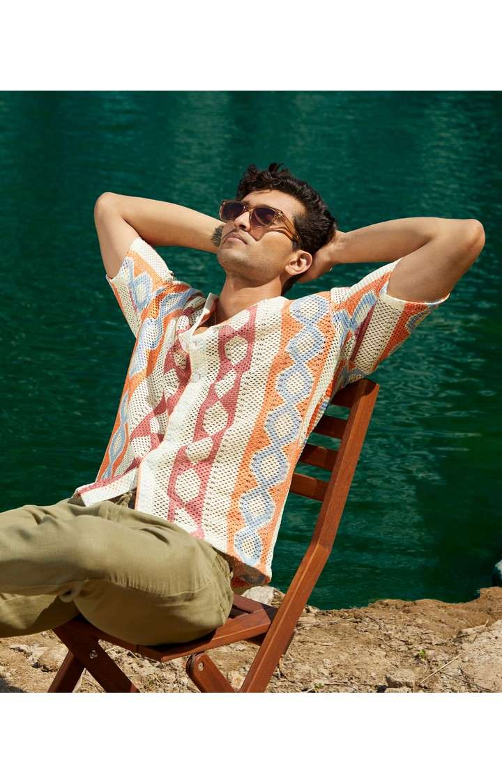Men's Multicolor Printed Oversized Shirts