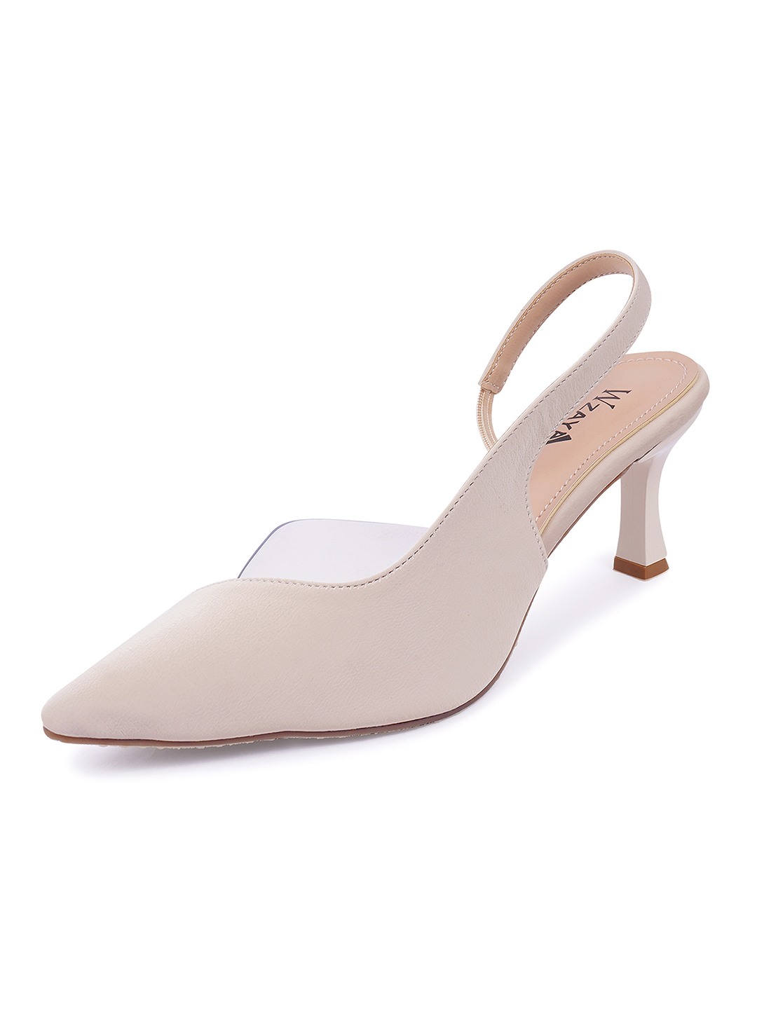 Transparent Pointed backstrap Pumps