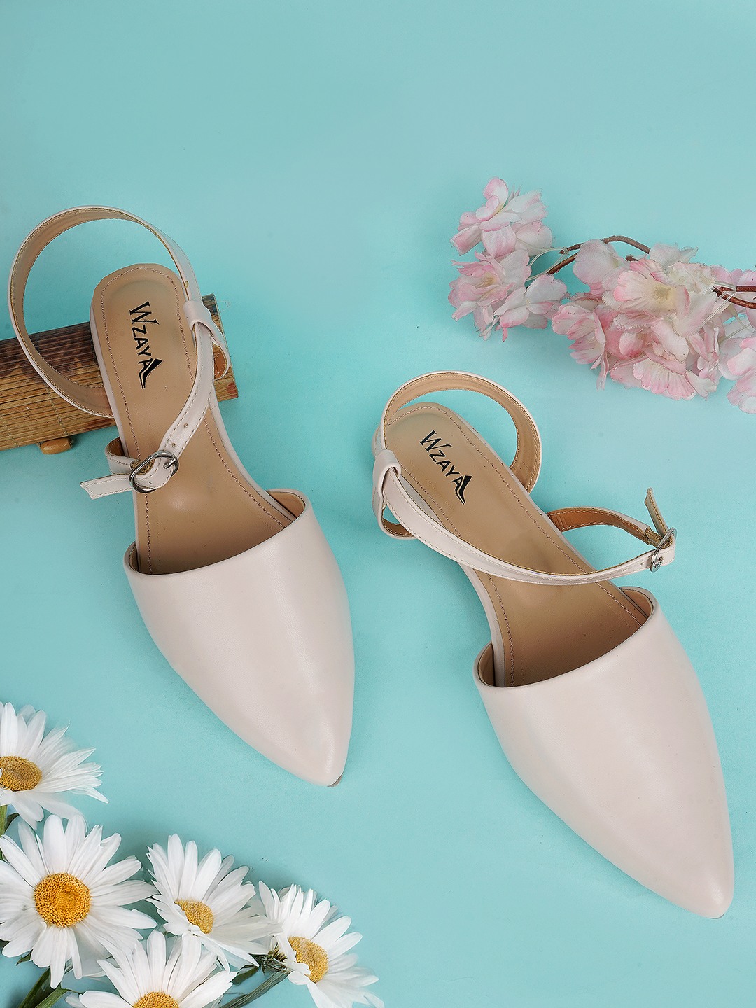 Women Pointed Toe Strappy Mules
