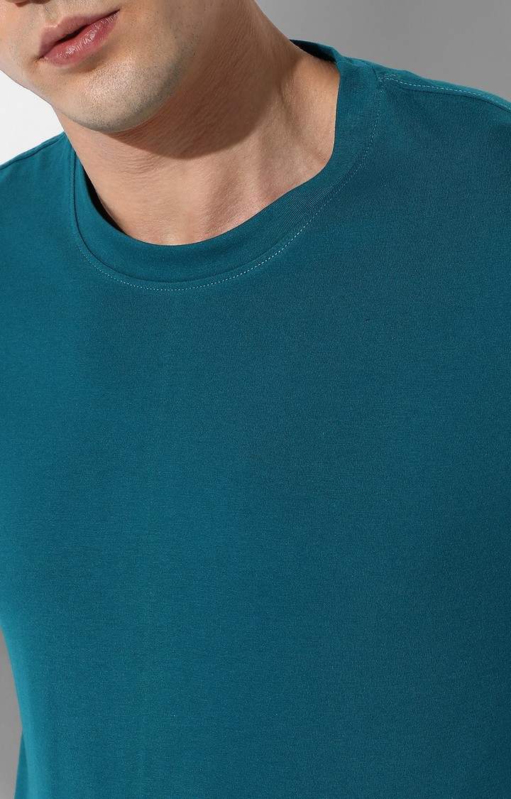 Men's Blue Solid Co-ords