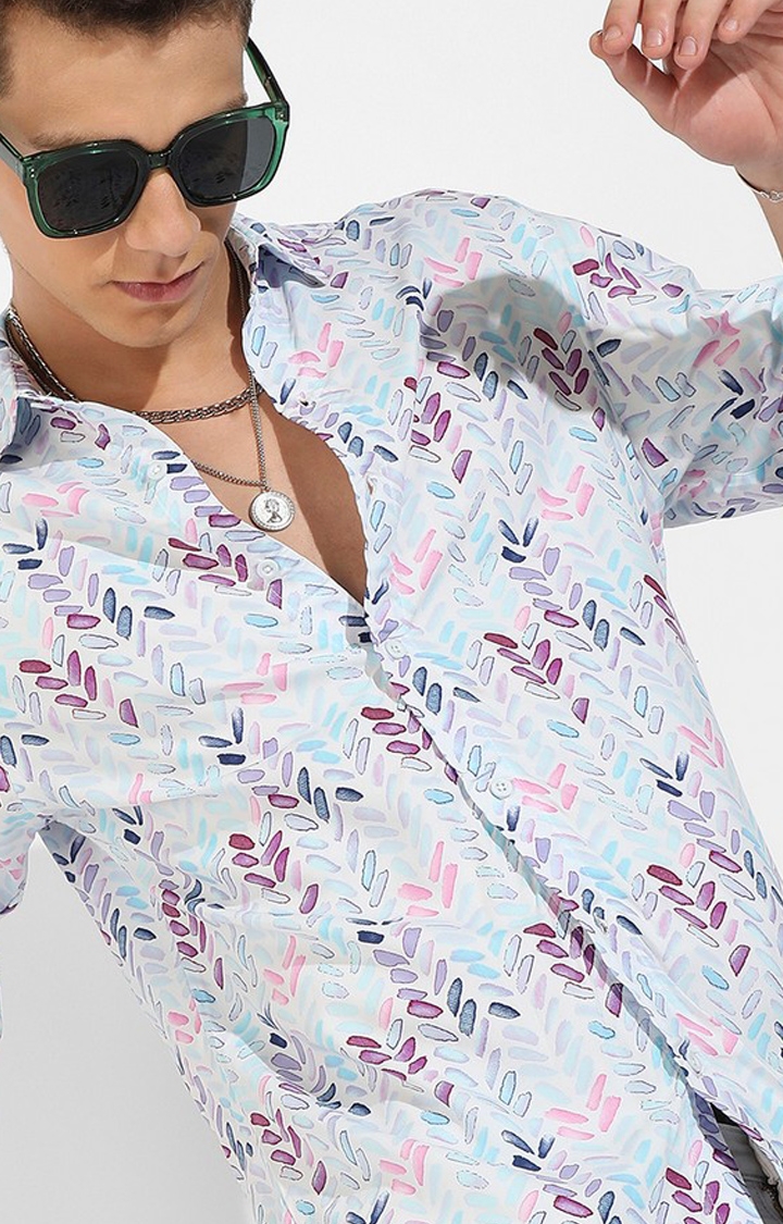 Men's Multicolour Rayon Printed Casual Shirts