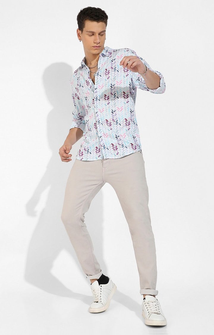 Men's Multicolour Rayon Printed Casual Shirts