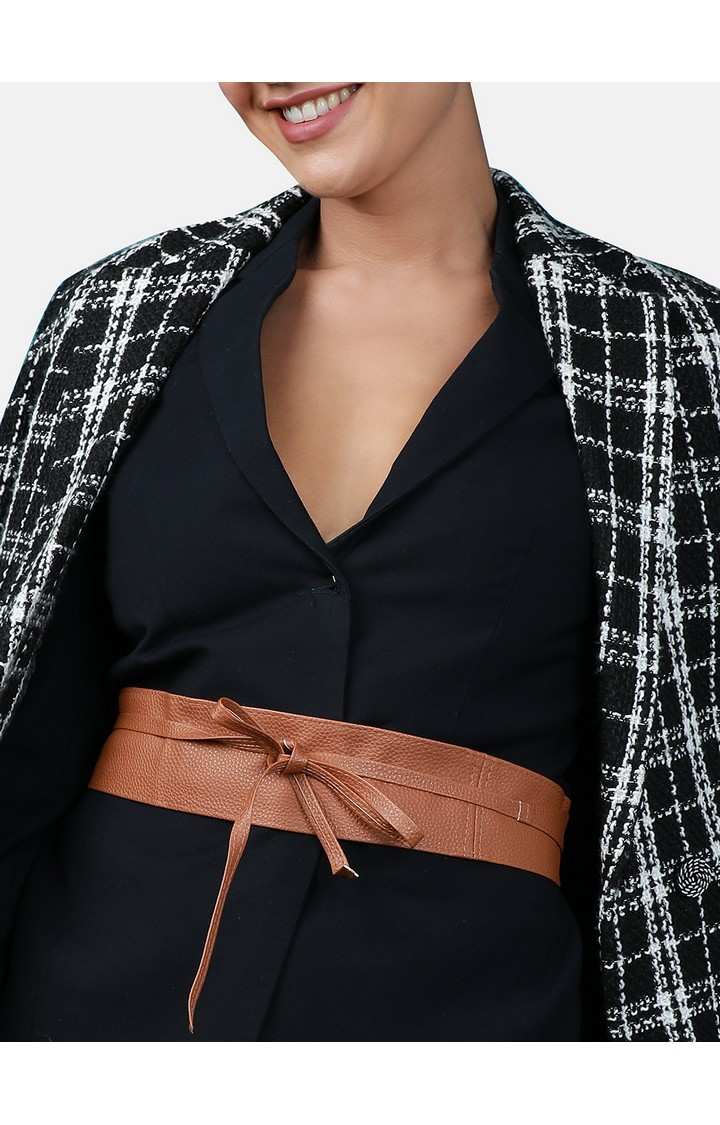 Haute Sauce By Campus Sutra Tan Solid Single Clothing Accessory