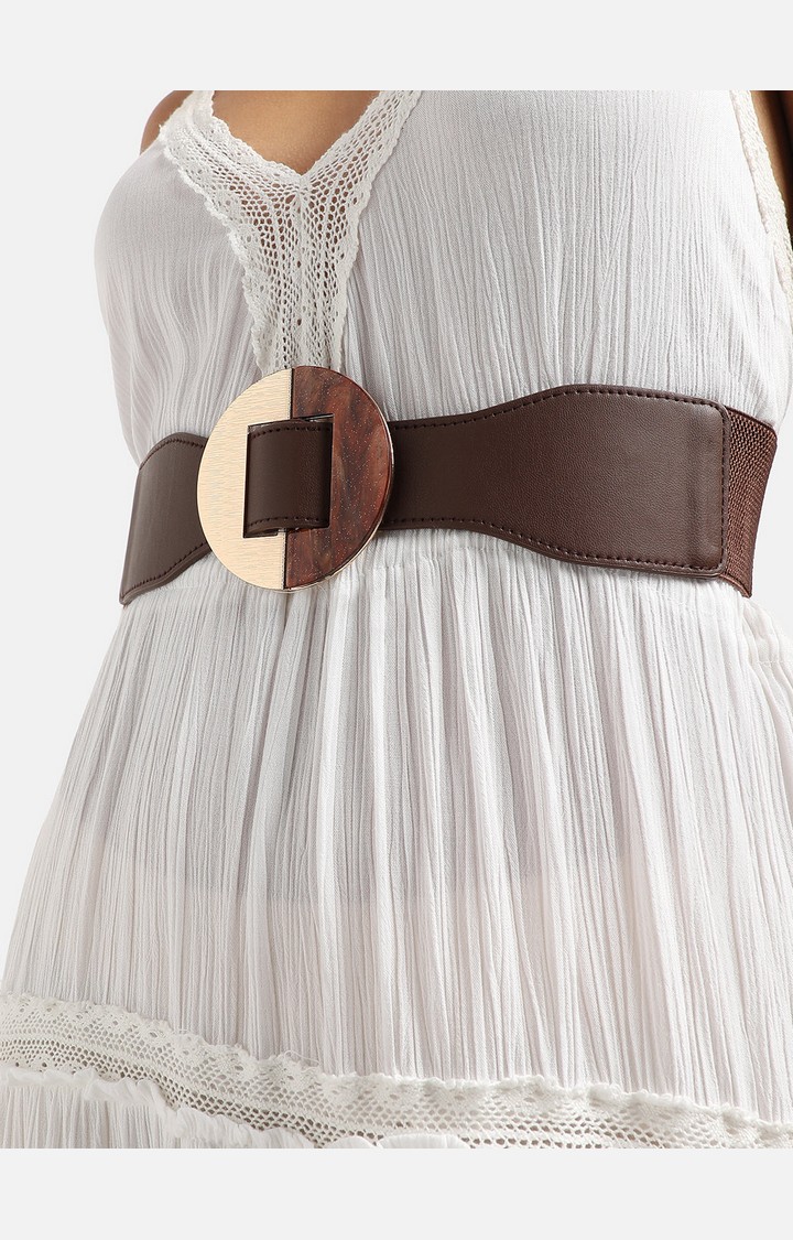 Haute Sauce By Campus Sutra Brown Textured Single Clothing Accessory