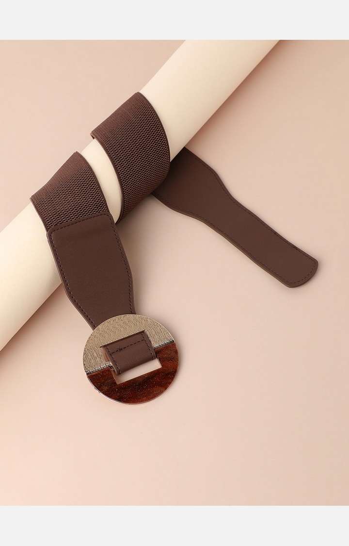 Haute Sauce By Campus Sutra Brown Textured Single Clothing Accessory