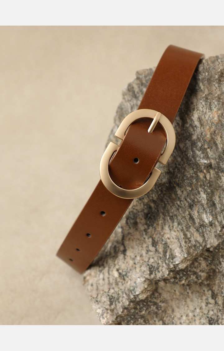 Haute Sauce By Campus Sutra Brown Solid Single Clothing Accessory