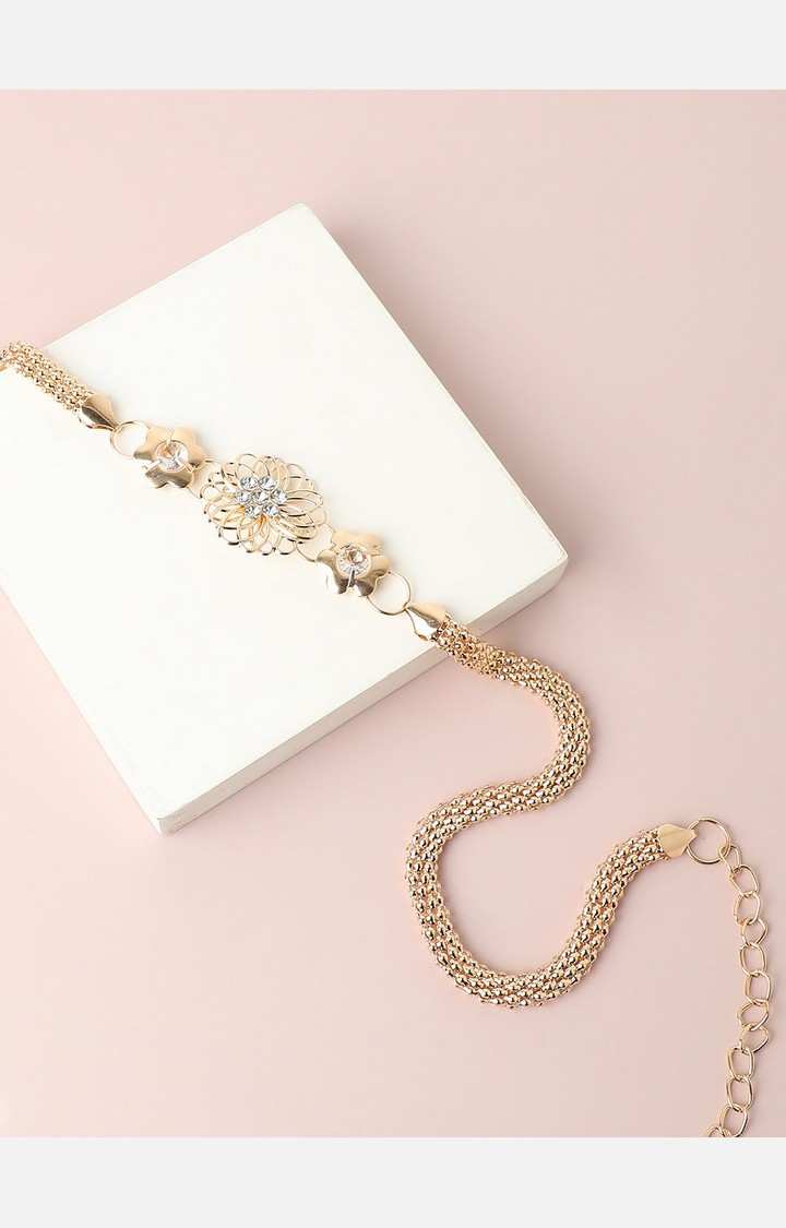 Haute Sauce By Campus Sutra Gold Textured Single Clothing Accessory
