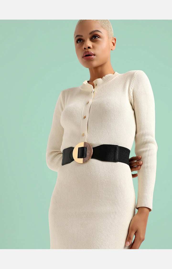Haute Sauce By Campus Sutra Black Solid Single Clothing Accessory