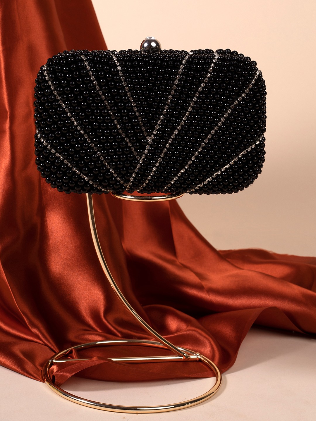 Haute Sauce By Campus Sutra Black Pu Clutch Bags