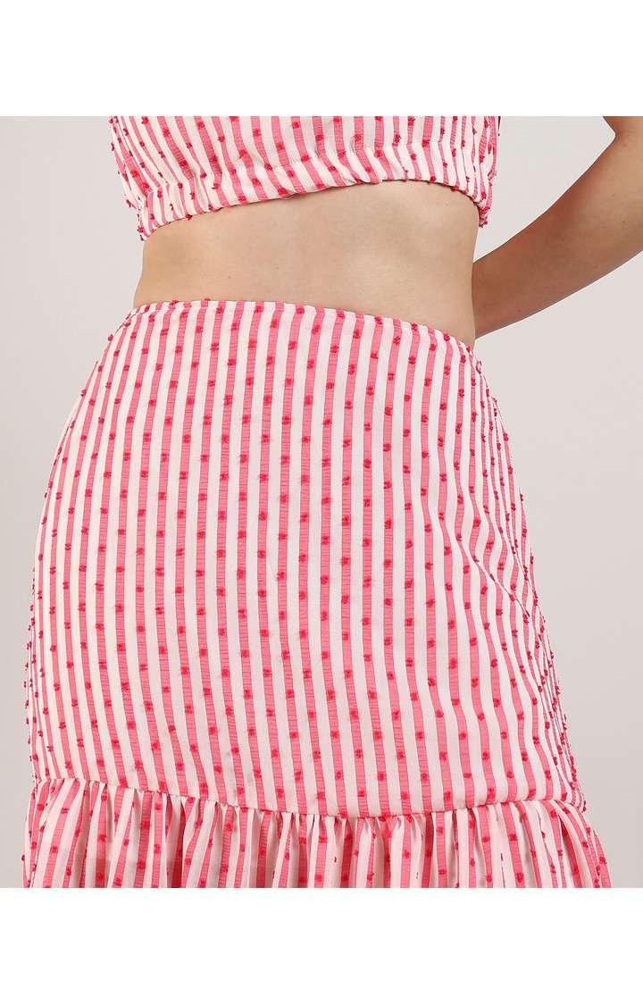 Women's Multicolor Striped Co-ords