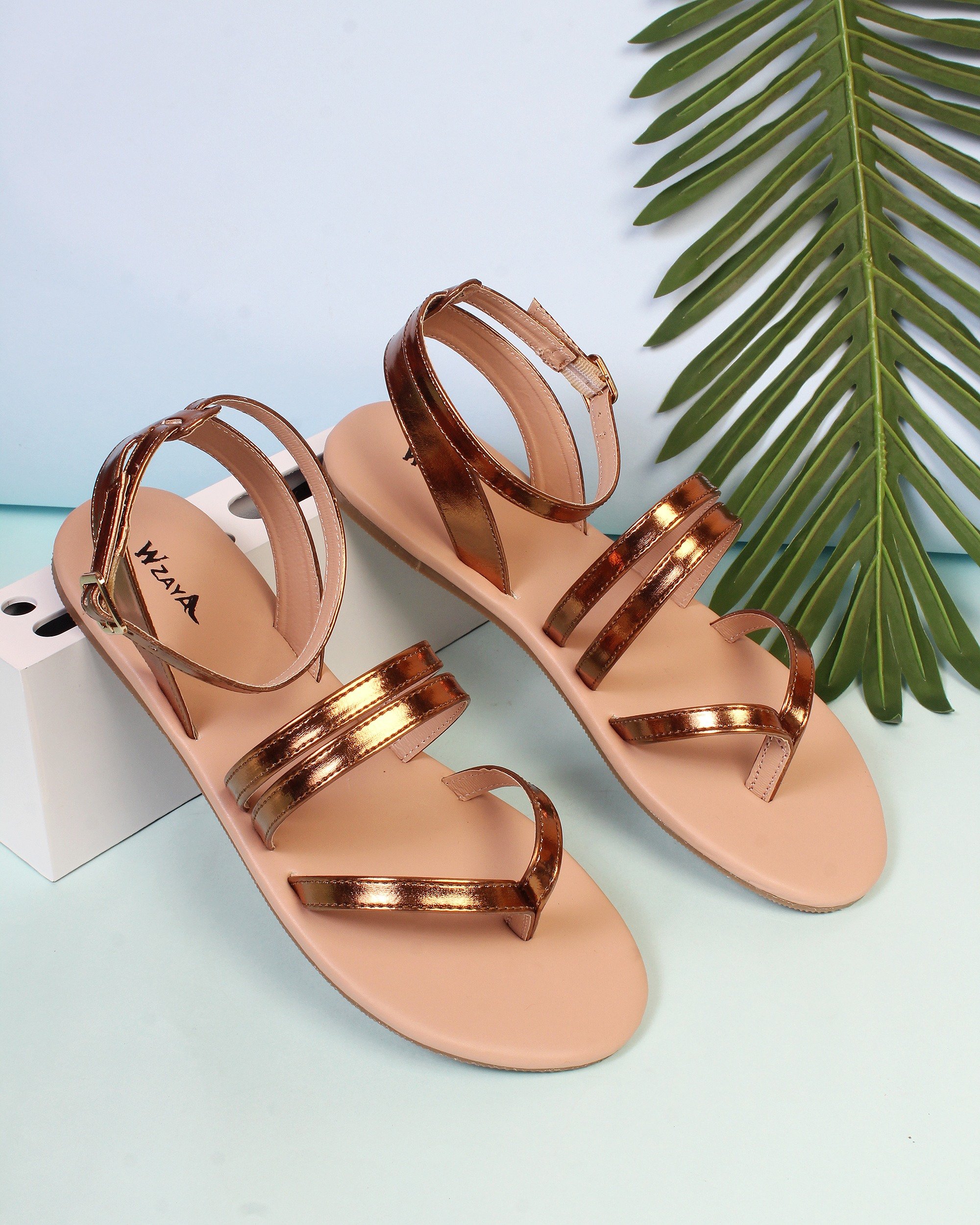 wzaya bronze sandals