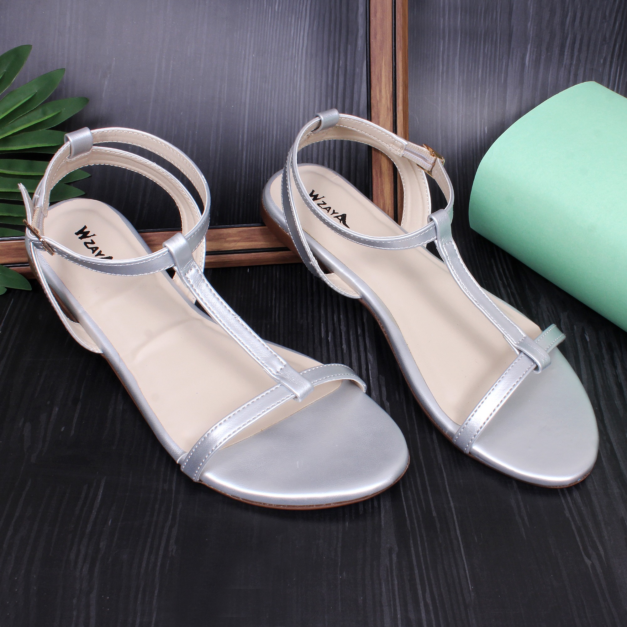 wzaya silver sandals