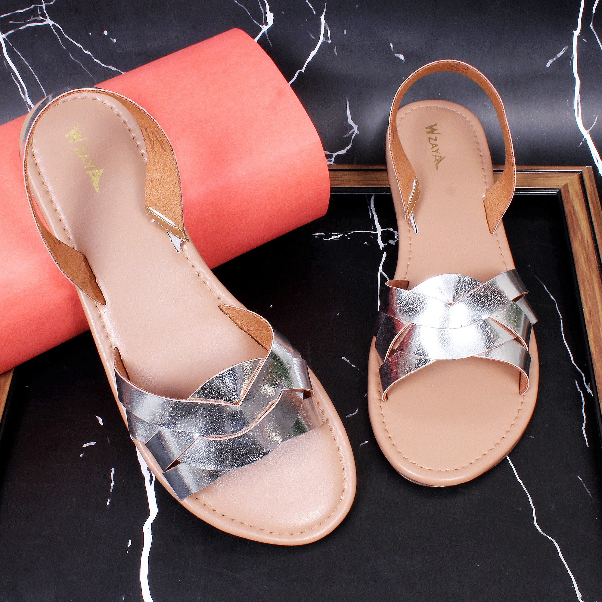 wzaya silver sandals