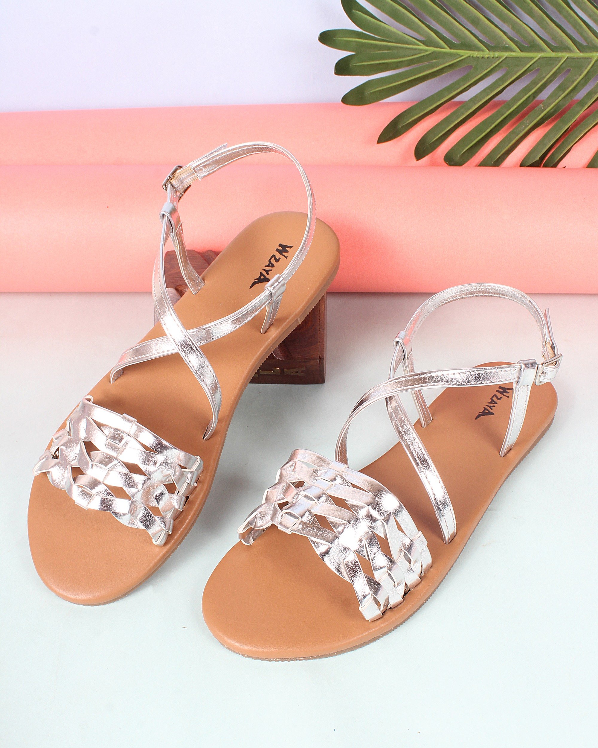 wzaya silver sandals