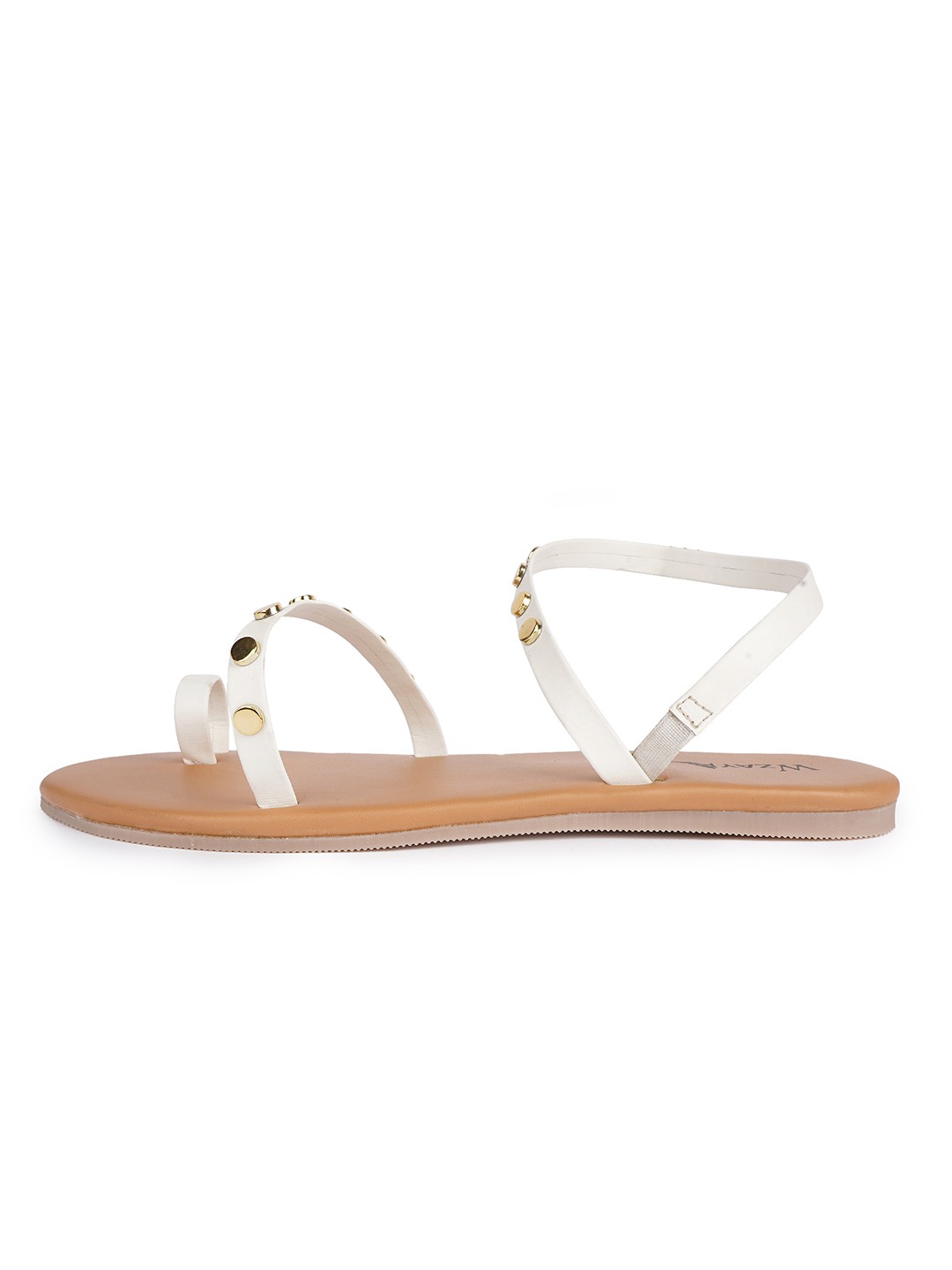 White Strappy Open Toe Flat Sandal
