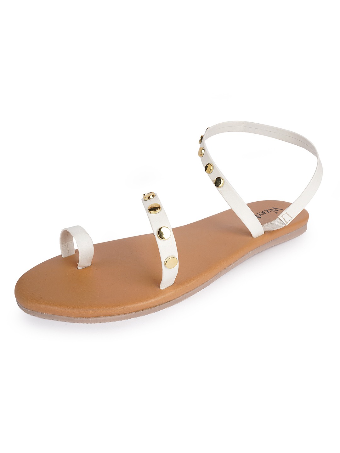 White Strappy Open Toe Flat Sandal