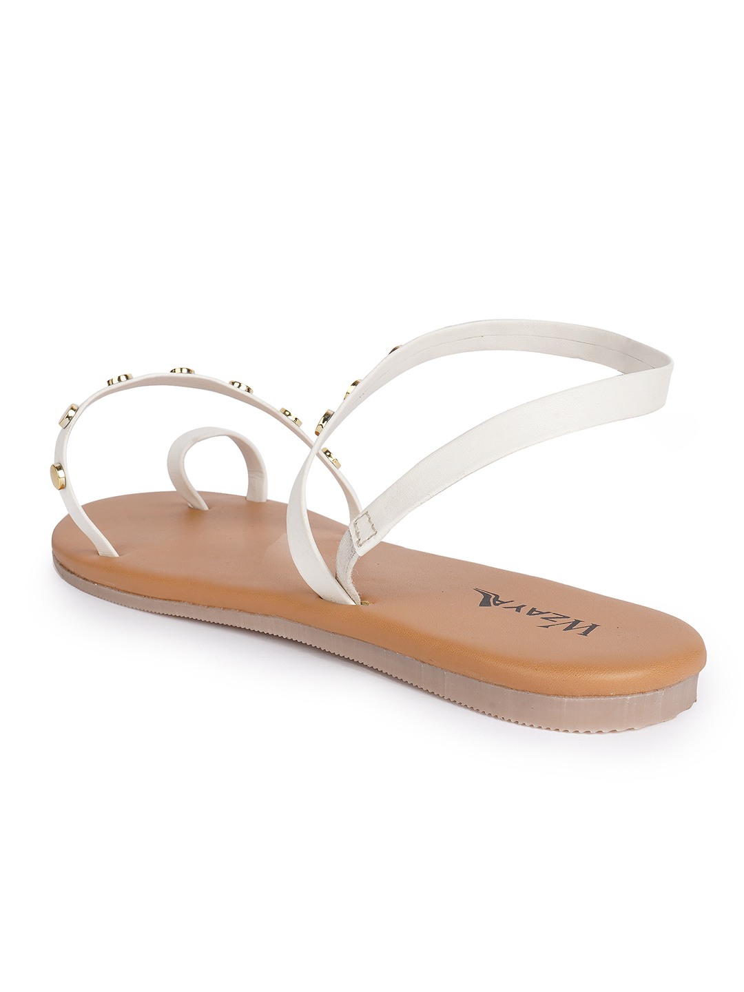 White Strappy Open Toe Flat Sandal