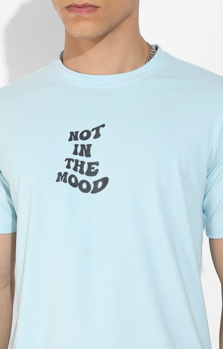Men's Blue Graphics Regular T-Shirts