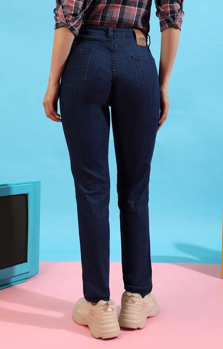 Women's Side-Striped Skinny Fit Denim Jeans