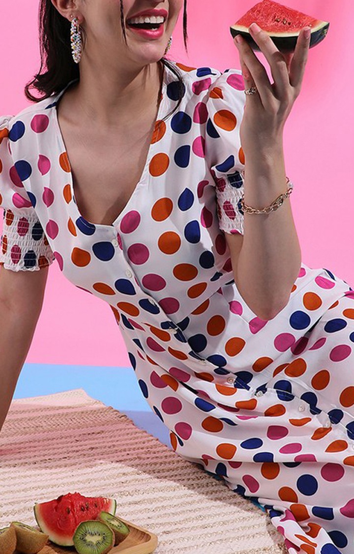Women's Multi Printed Maxi Dress