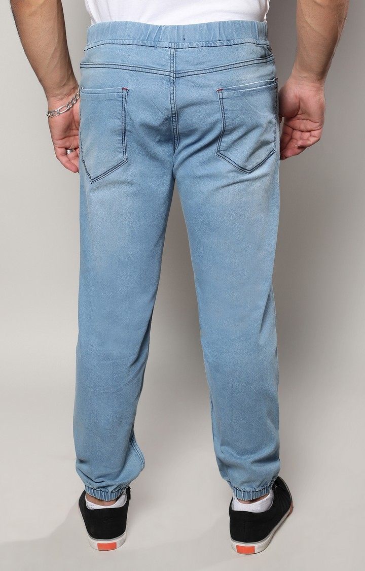 Men's Light Blue Solid Jeans