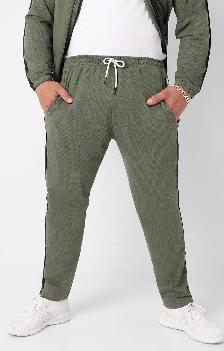 Men's Green Solid Co-ords
