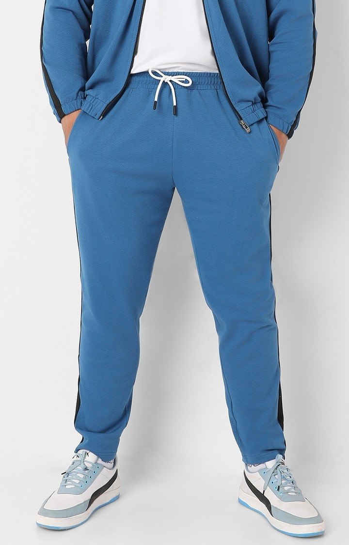 Men's Blue Solid Co-ords