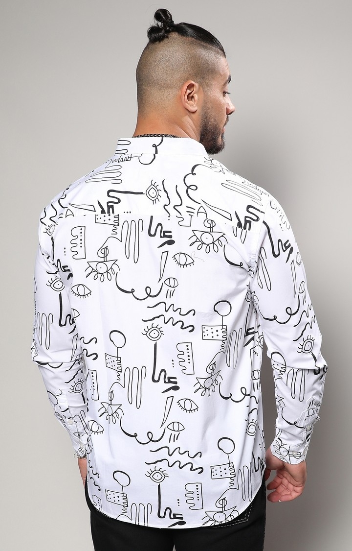 Men's Chalk White Doodle Shirt