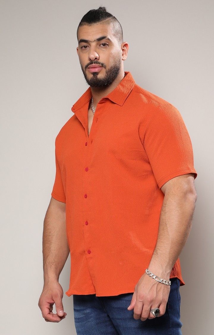 Men's Burnt Orange Creased Shirt