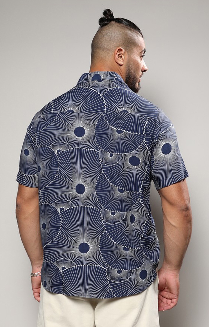 Instafab Plus | Men's Mushroom Print Button Up Shirt