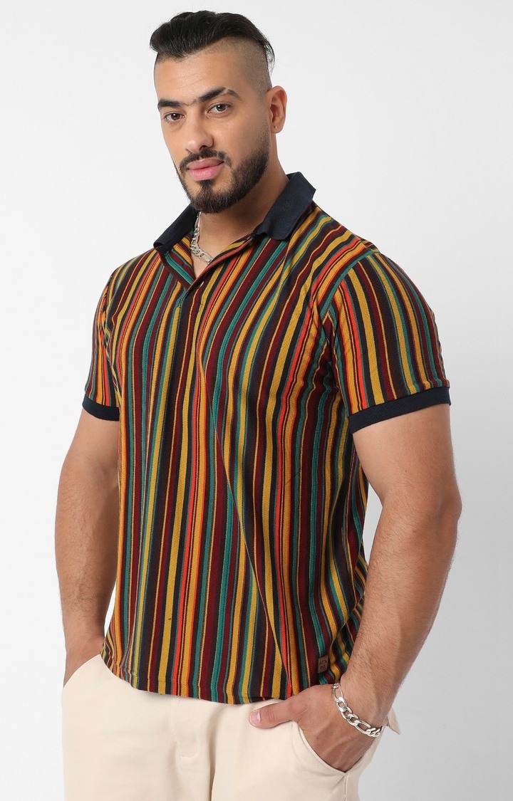 Men's Multi Striped Polos
