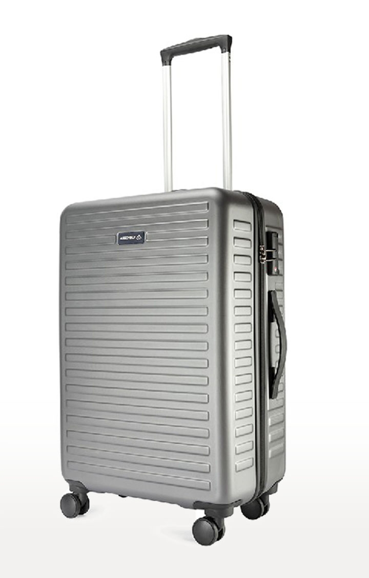 Medium Check-in Luggage Trolley Bag (Free Packing Set) | Grey