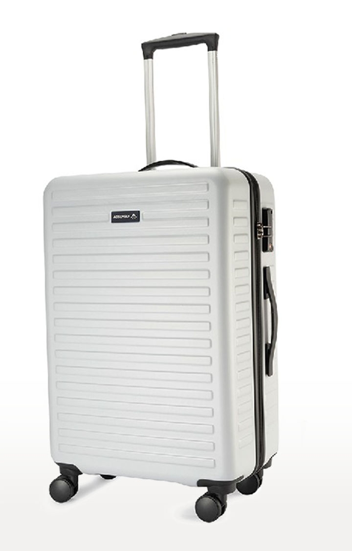 Medium Check-in Luggage Trolley Bag (Free Packing Set) | White