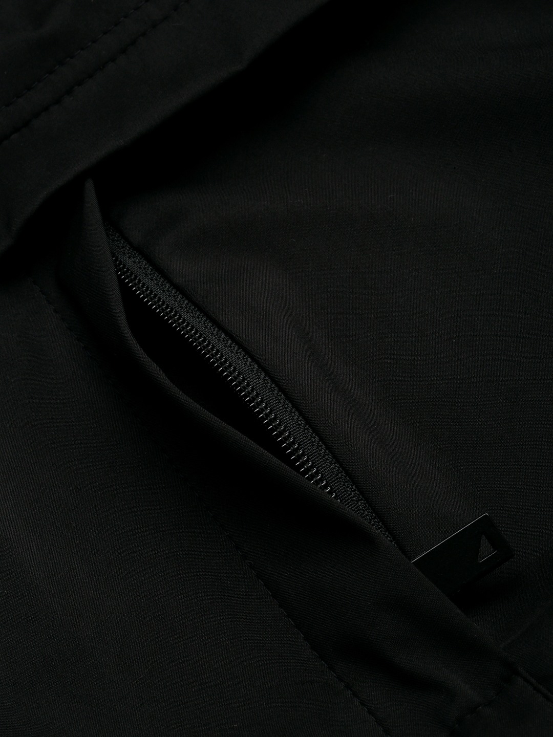 SHOWOFF Men's Mock Collar Solid Black Open Front Jacket