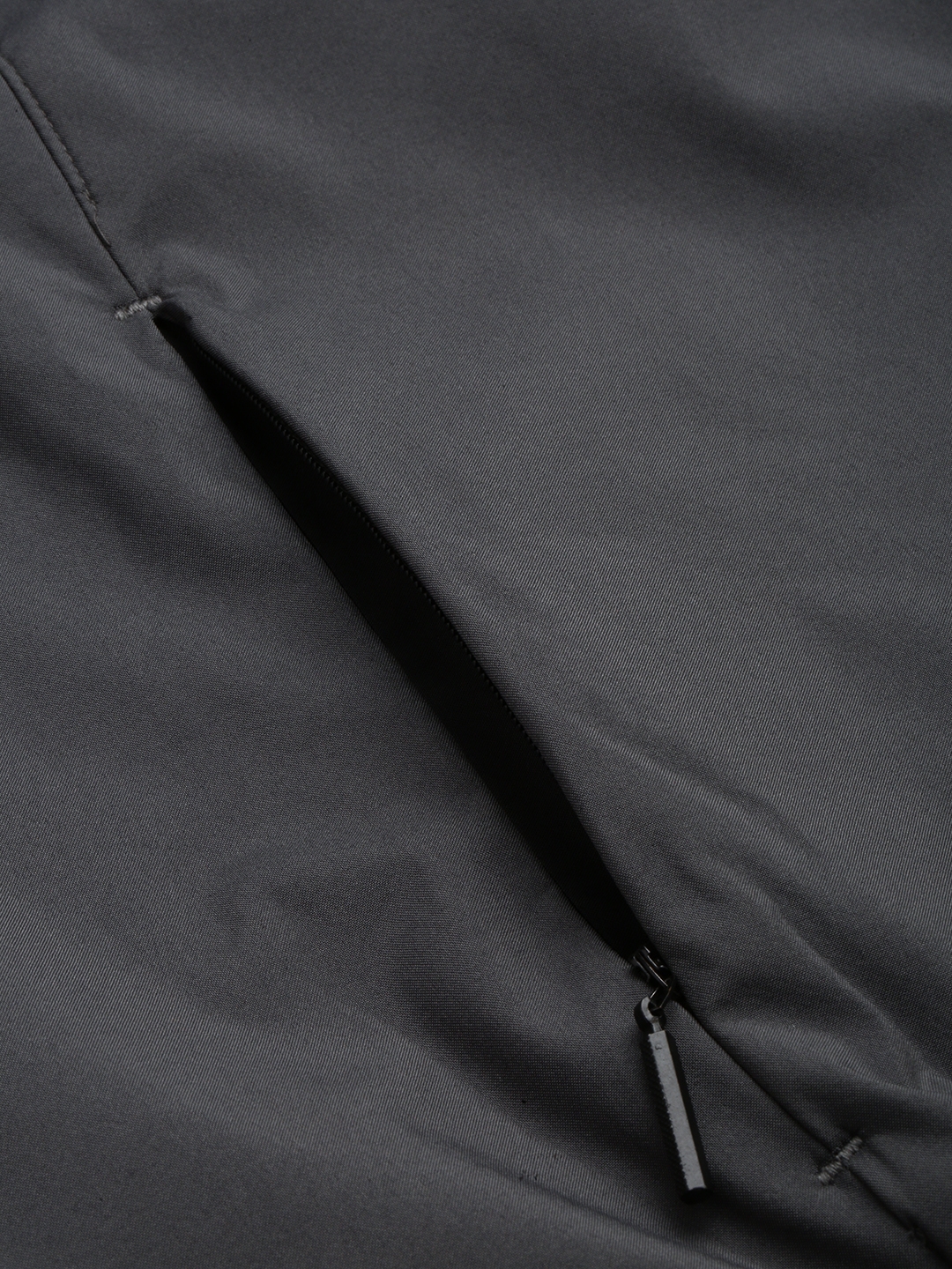 Showoff | SHOWOFF Men's Mock Collar Solid Grey Open Front Jacket 7