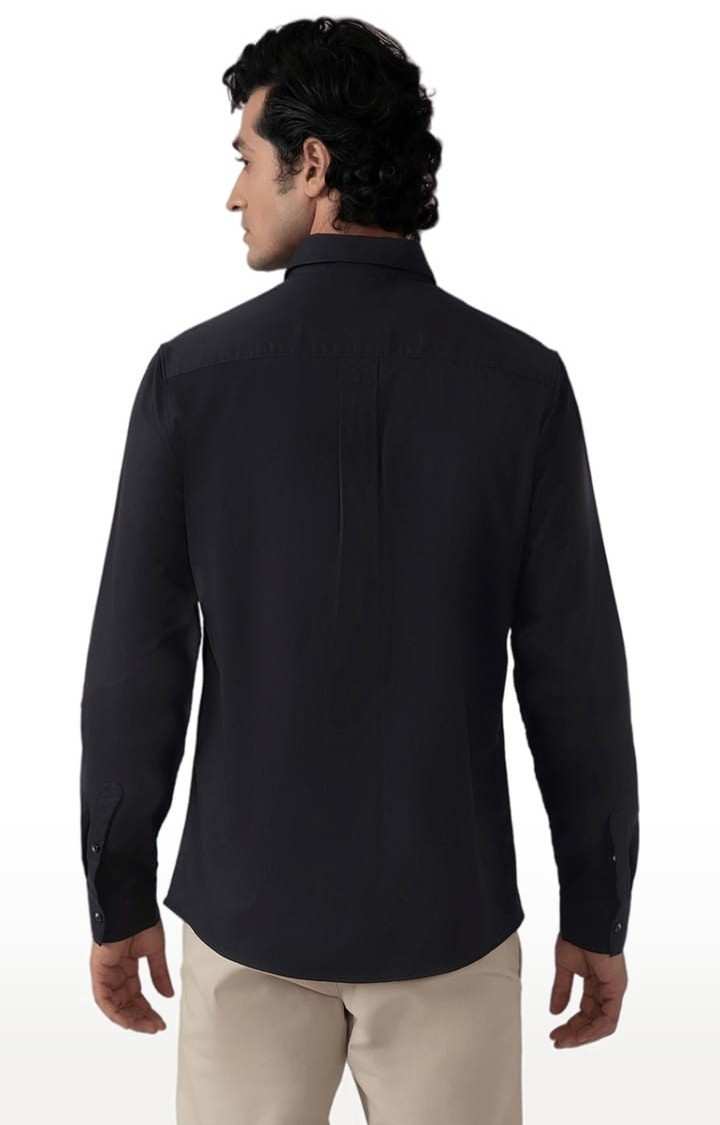 Men's Cargo Twill Shirt in Raven Black Comfort Fit