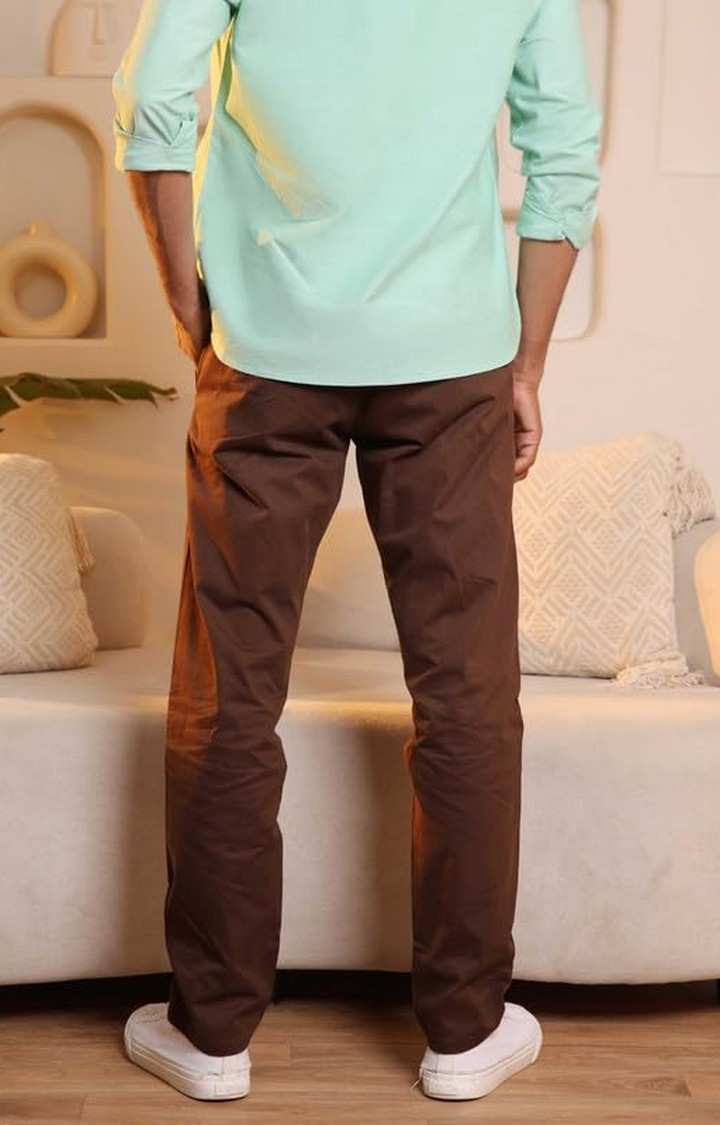 SUBTRACT-Men Light Green Slim Fit Solid Button Down Yarn Dyed Casual Oxford Shirt