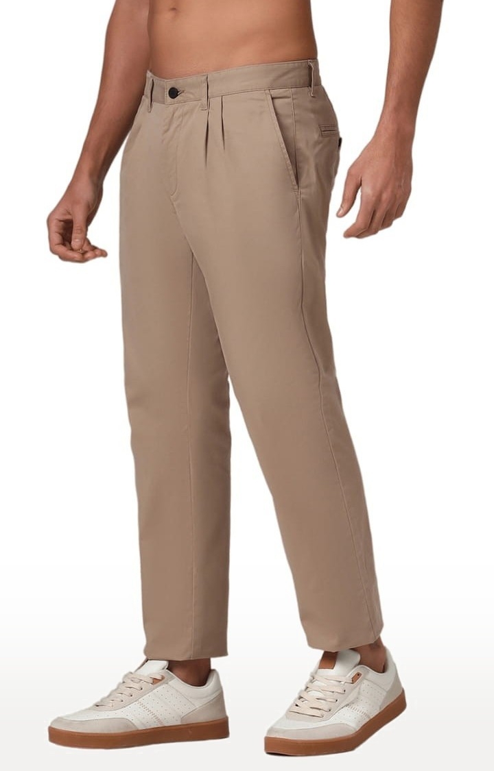 Men's Organic Cotton Stretch Trouser in Khaki Comfort Fit