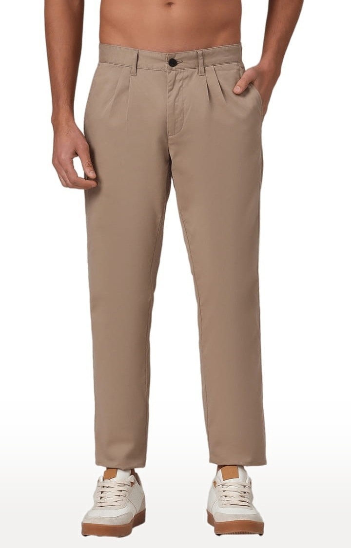 (SUBTRACT) | Men's Organic Cotton Stretch Trouser in Khaki Comfort Fit